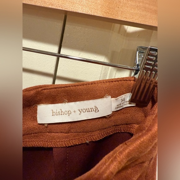 Bishop+Young Suede Copper Brown Mini Skirt Fall Perfect, size M - Picture 4 of 6